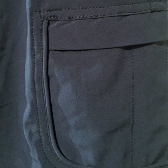 Silky Navy Blue Capri Pants SIZE 14 by INTRO love the fit STRETCH CARGO - Picture 4 of 7